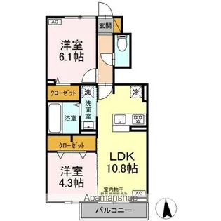 ル・コンフォール【1階】の間取り