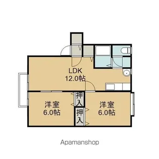 ハイツアプリコット【203号室】の間取り