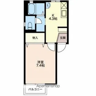 ルミエールうぐいす【1階】の間取り