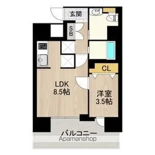 PHOENIX北堀江【10階】の間取り