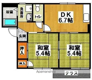 ライブハイツ【202号室】の間取り