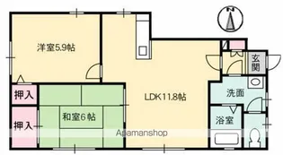 グランコート久万ノ台 L棟【1階】の間取り