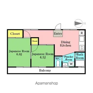 コーポくらまえ【202号室】の間取り