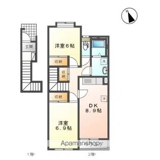 クレイル・メゾン【2階】の間取り