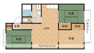 ジェンティールTATEISHI【203号室】の間取り