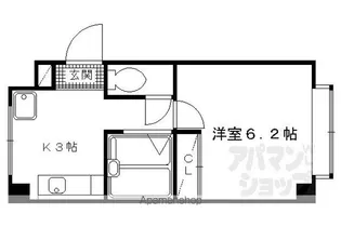 グランドメゾン坊ちゃん【206号室】の間取り