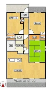 シャトーペガサス【601号室】の間取り