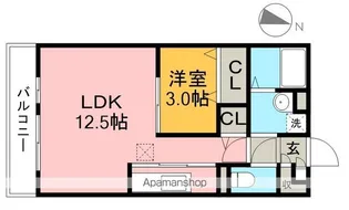 レセンテ高埇【2階】の間取り