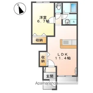 フィオリスタ アンジェラ【1階】の間取り