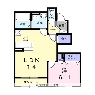 ソレアード【1階】の間取り