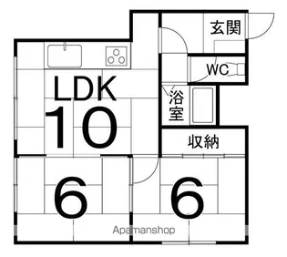 11条ハウス【102号室】の間取り