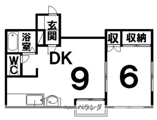 ユーハイム鈴蘭【301号室】の間取り