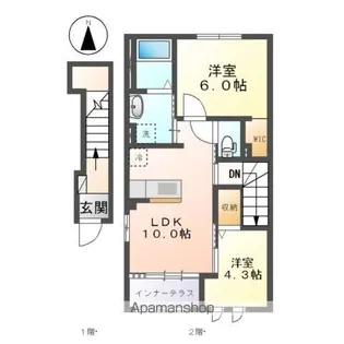 アイリスコート石渡【2階】の間取り