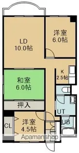 パイオニア美原【4階】の間取り