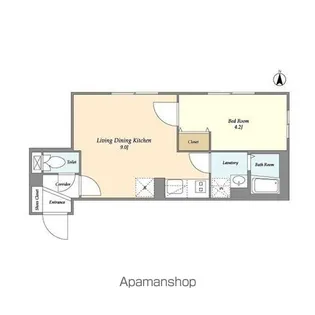 ウェルスクエアイズム下北沢WEST【1階】の間取り