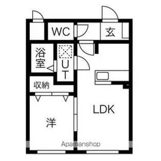 RーFREE厚別【1階】の間取り