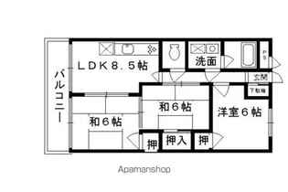 パレトール【201号室】の間取り