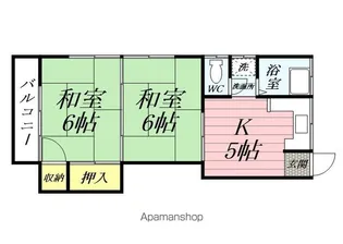 三栄荘【201号室】の間取り