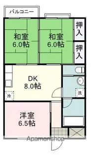 マンション木月B【202号室】の間取り