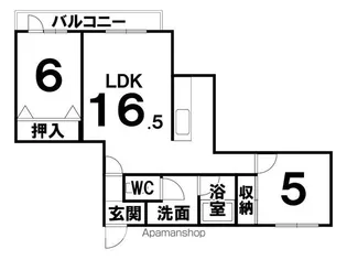 メゾンシャルム【1303号室】の間取り