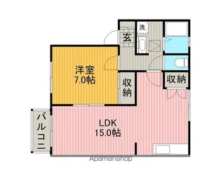サンライズハイツ【1階】の間取り