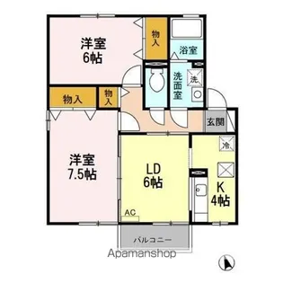 ロイヤルガーデン沢村 DEF【1階】の間取り