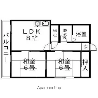 プラチナマンション北21条【5階】の間取り