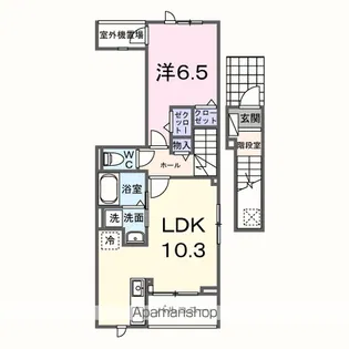 サニーコート伏見【2階】の間取り