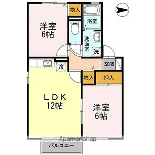 メゾンメール B棟【2階】の間取り