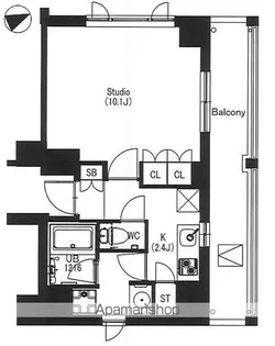 エスティメゾン中野【6階】の間取り