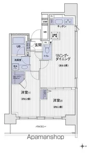 エスティメゾン大島【15階】の間取り