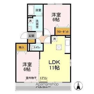 ラフォーレ上ノ台 C【1階】の間取り