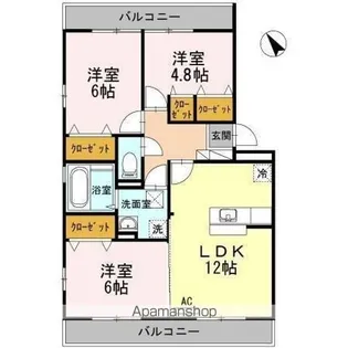 メゾン ドゥ ラ ペ【2階】の間取り
