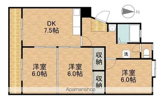 エクシード佐鳴【B3号室】の間取り