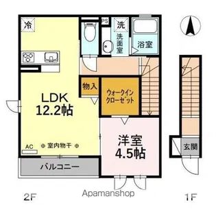 UPLAND(ウプロンド)【2階】の間取り