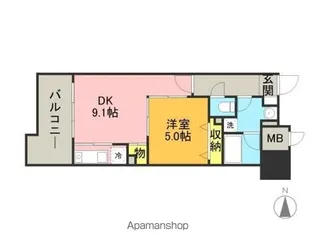 キルンズ博多駅南【15階】の間取り