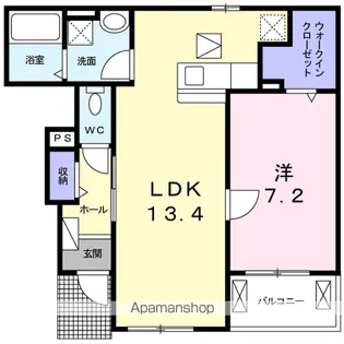 インクルードピュア・Ⅲ【102号室】の間取り