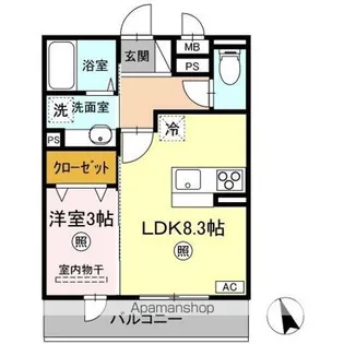 クレール八乙女【2階】の間取り