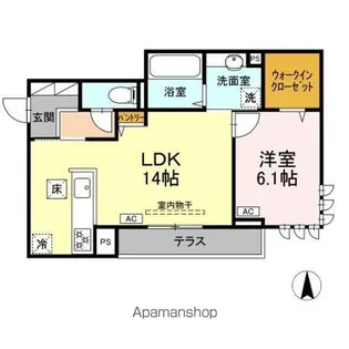 セレスティア開成 A棟【1階】の間取り