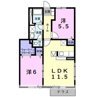 フォンターナ【1階】の間取り