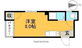 ハイツルネッサ楠【4階】の間取り
