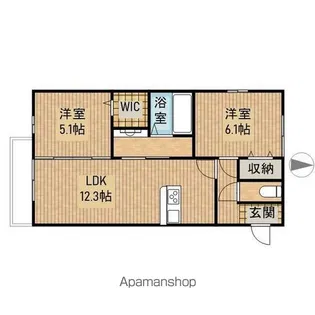 メルベーユK【303号室】の間取り