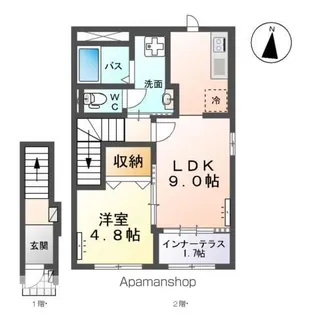 イーストコーポⅡ【2階】の間取り