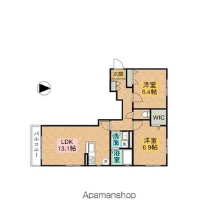 アペルト【101号室】の間取り