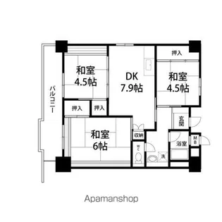 仙台宮城野団地1号棟【512号室】の間取り
