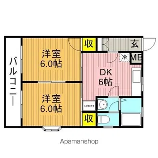 グリーンハイツ長島【102号室】の間取り