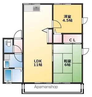 レトア文化の森【104号室】の間取り