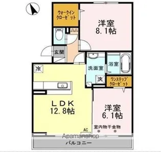 ASPERGE 百瀬(アスペルジュ モモセ)【2階】の間取り