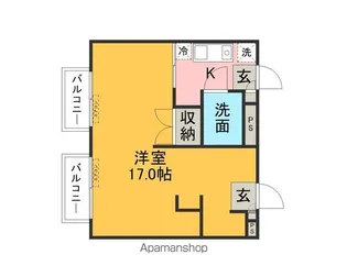 CALCIO【201号室】の間取り