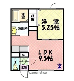 ブルータウンⅡ【102号室】の間取り